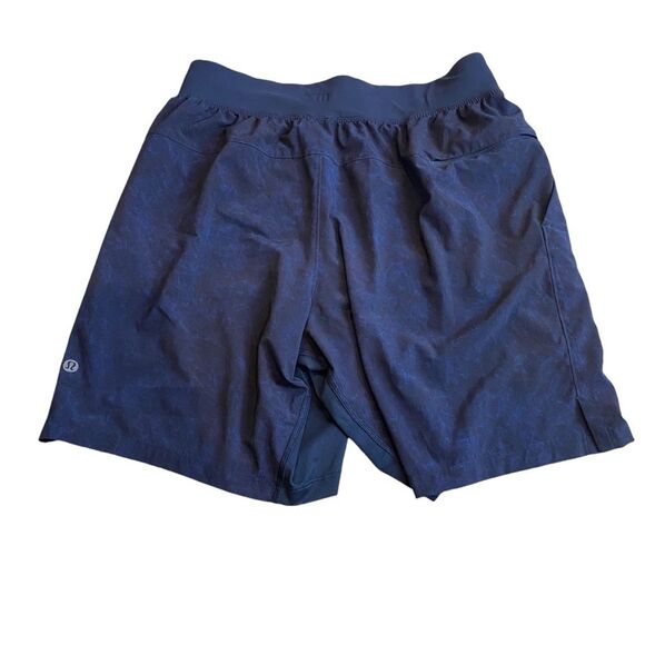 Lululemon Men’s S T.H.E. Short 7" LinerlessGravel Dust True‎ Navy Multi Athletic - Picture 5 of 13